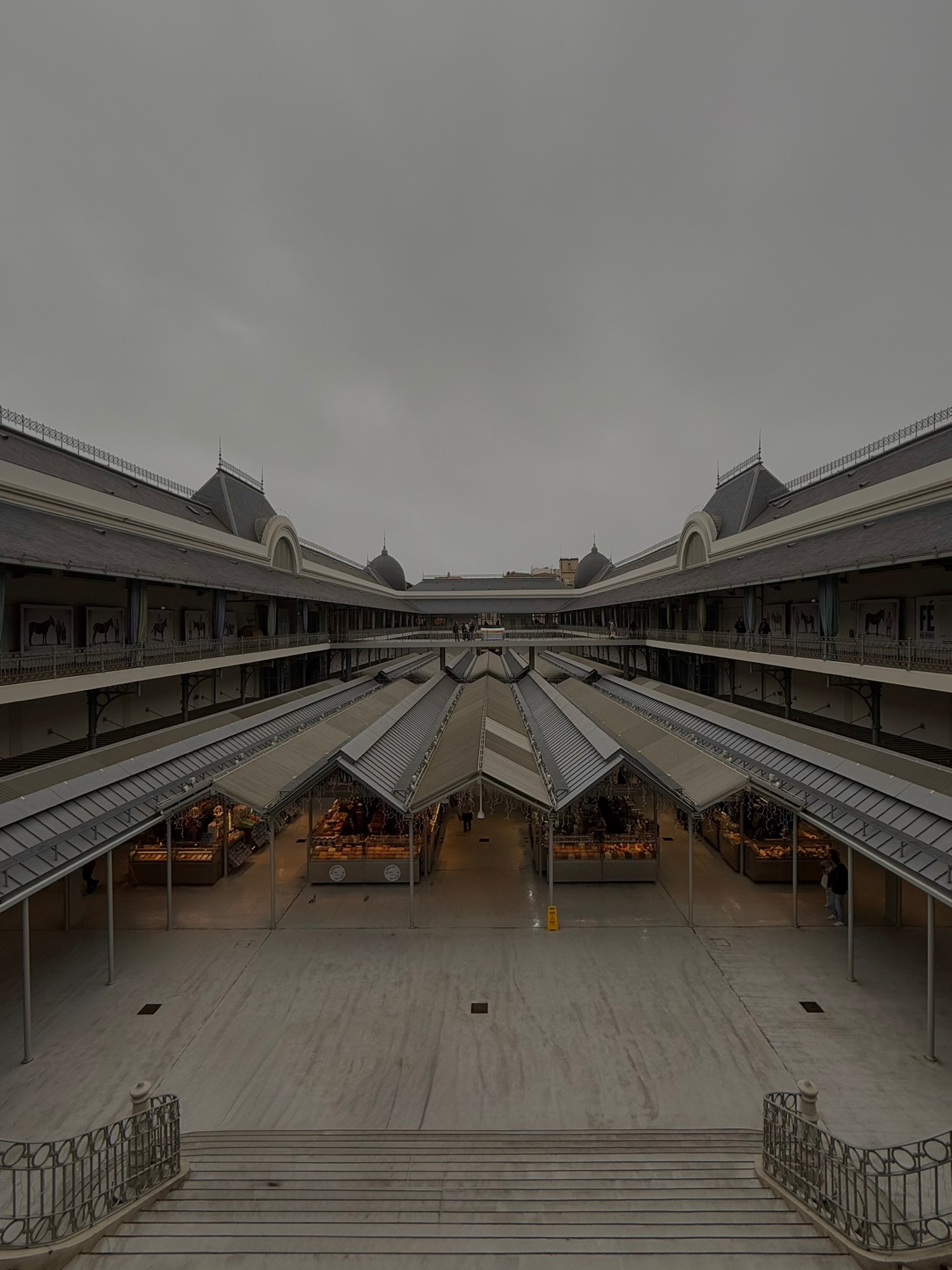 Mercado do Bolhão under a gray sky, Porto