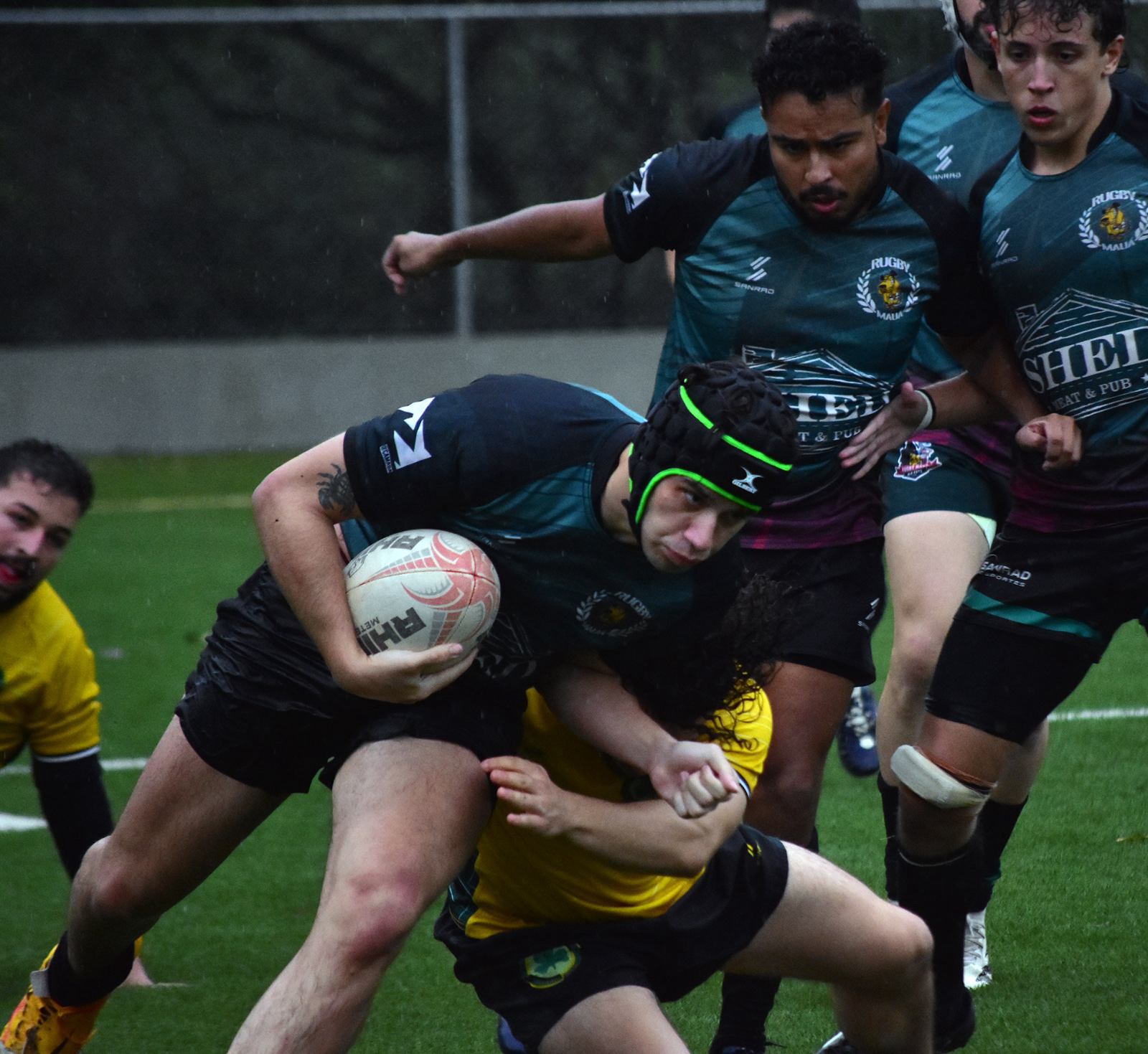 Carrying into contact in the rain